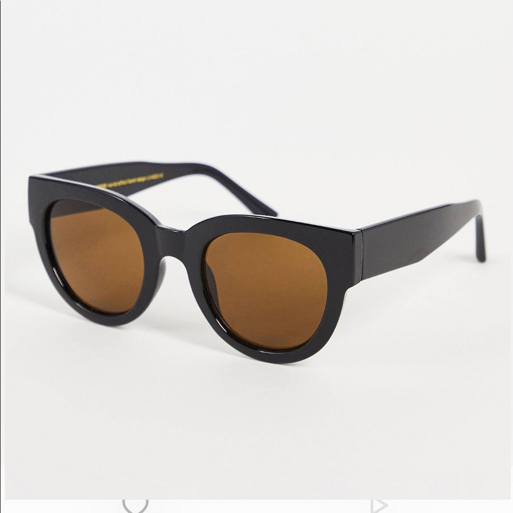 Black Oversized Wayfarer Sunglasses by A. Kjaerbede